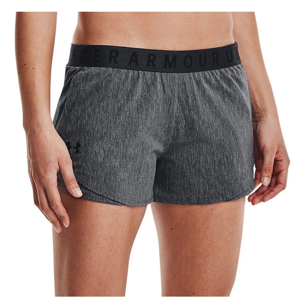 NWT Women’s Under Armour Play Up 3.0 Gray and Black Shorts (L)